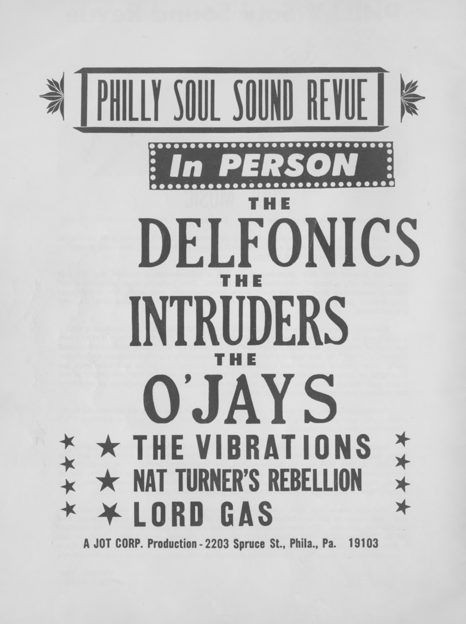 Philly Soul Sound Revue Poster