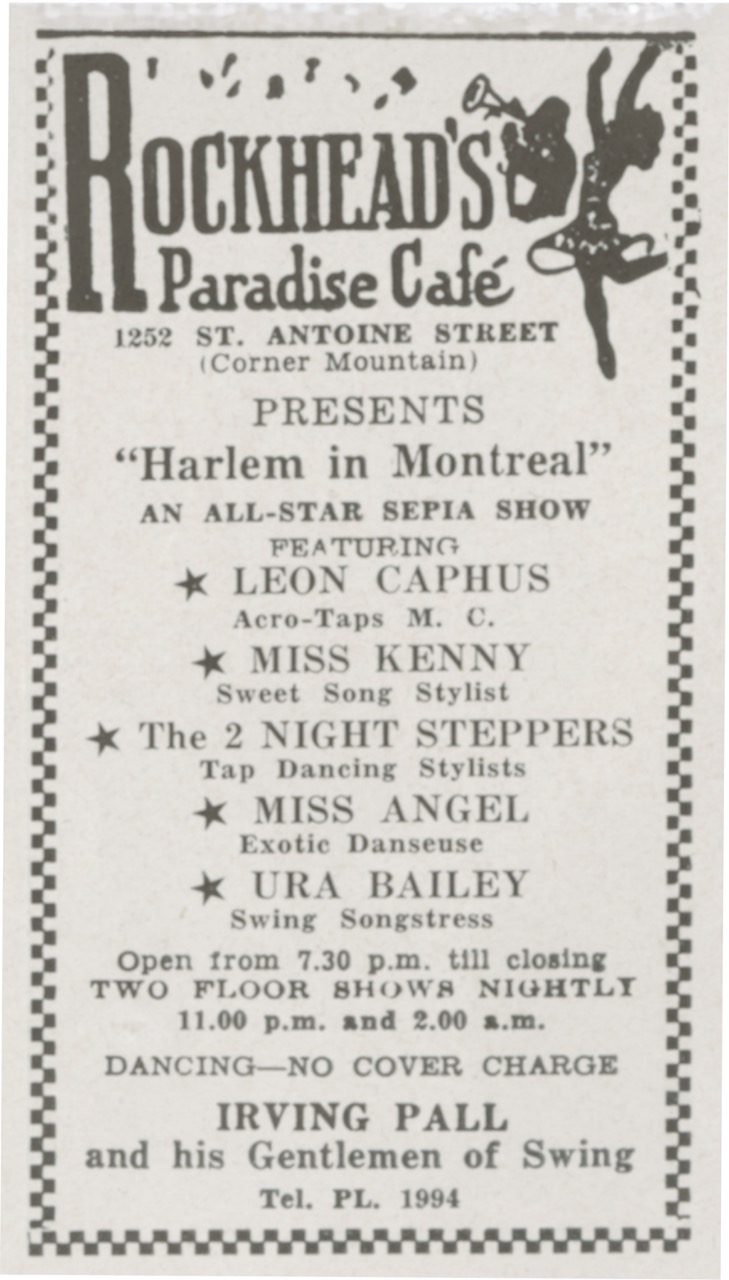 Rockheads Paradise Cafe 1946
