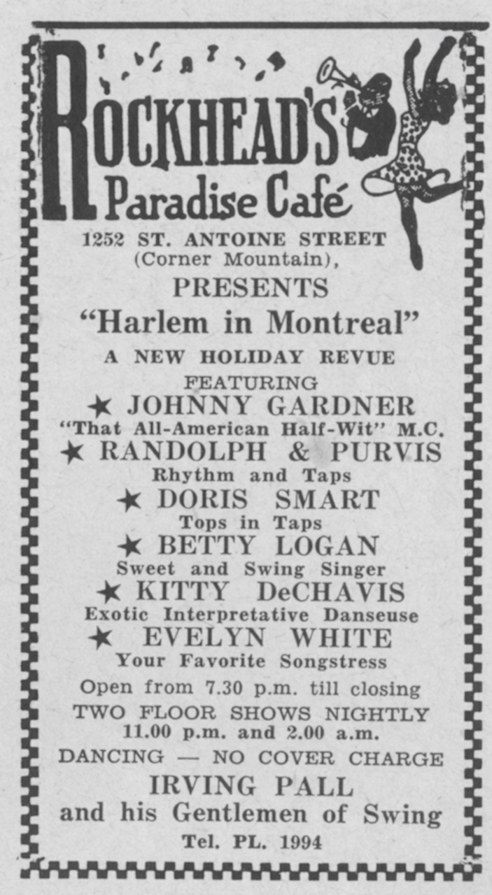 Rockheads Paradise Montreal December 1946