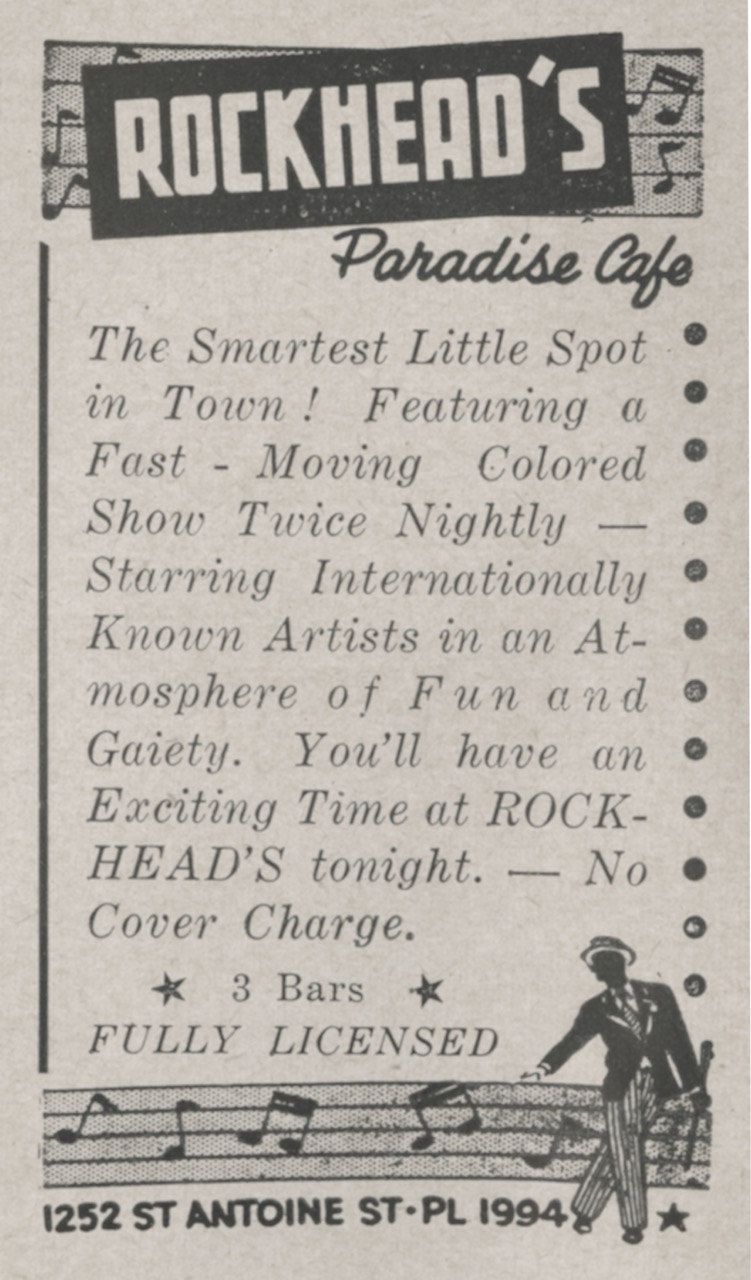 Rockheads Paradise Montreal July 1948